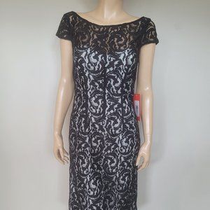 NWT Monique Lhuillier Black Lace Dress